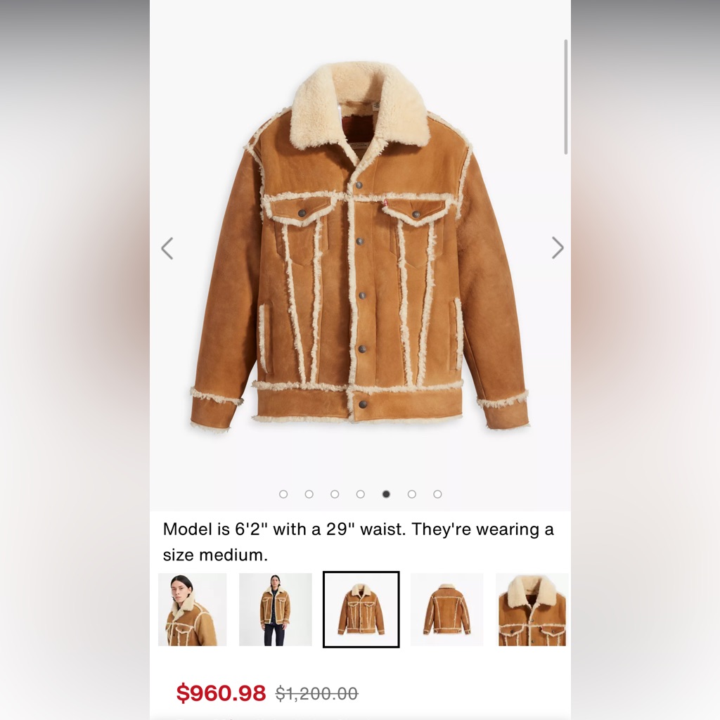 Levi's Brown Shearling Jacket